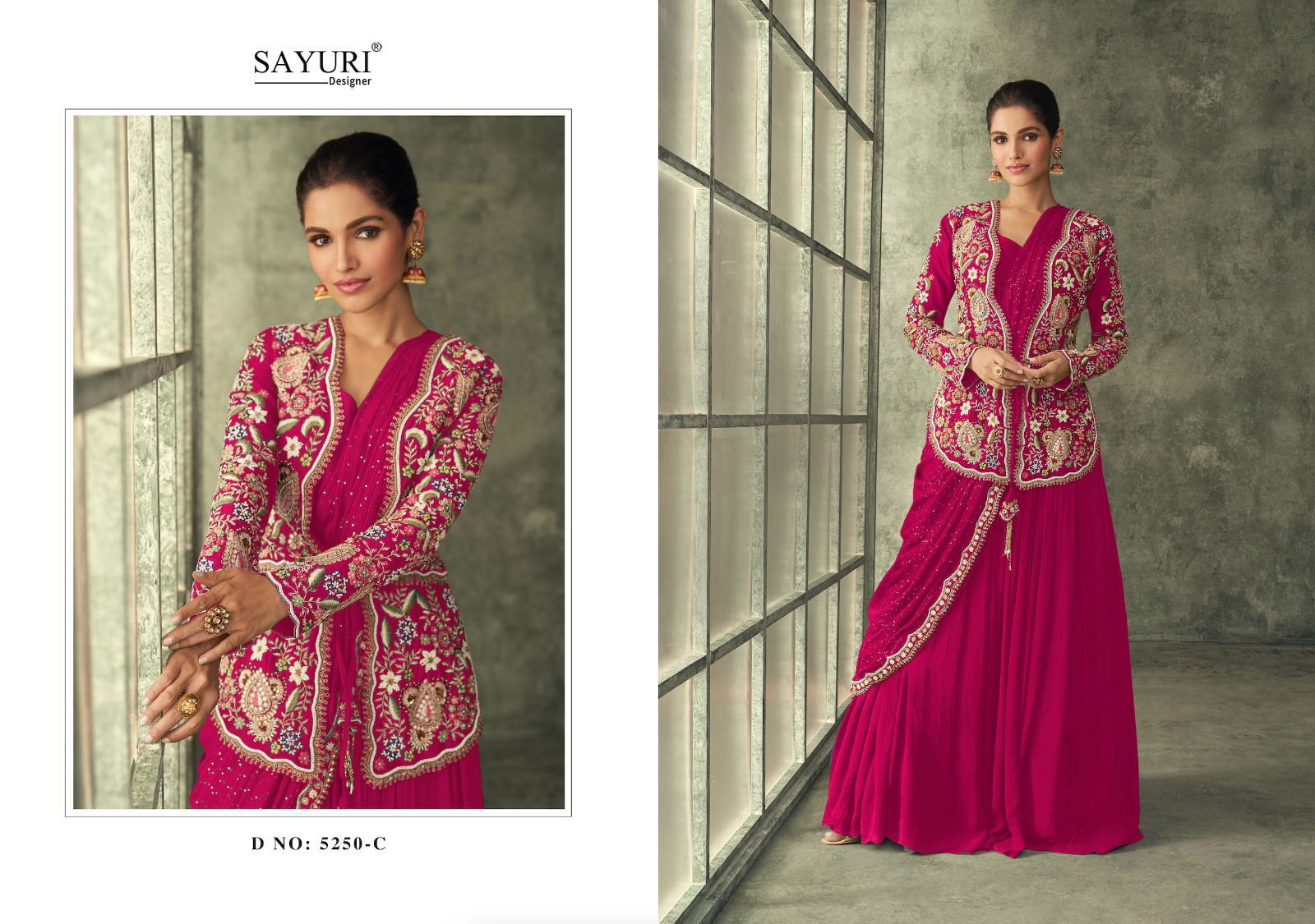 Sayuri Evergreen Special 5250 Wedding Wear Designer Gown Catalog
